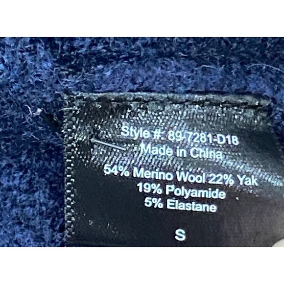 Jenni Kayne Womens Navy Wool Yak Blend open front Cardigan sweater S quiet luxur - Picture 5 of 9